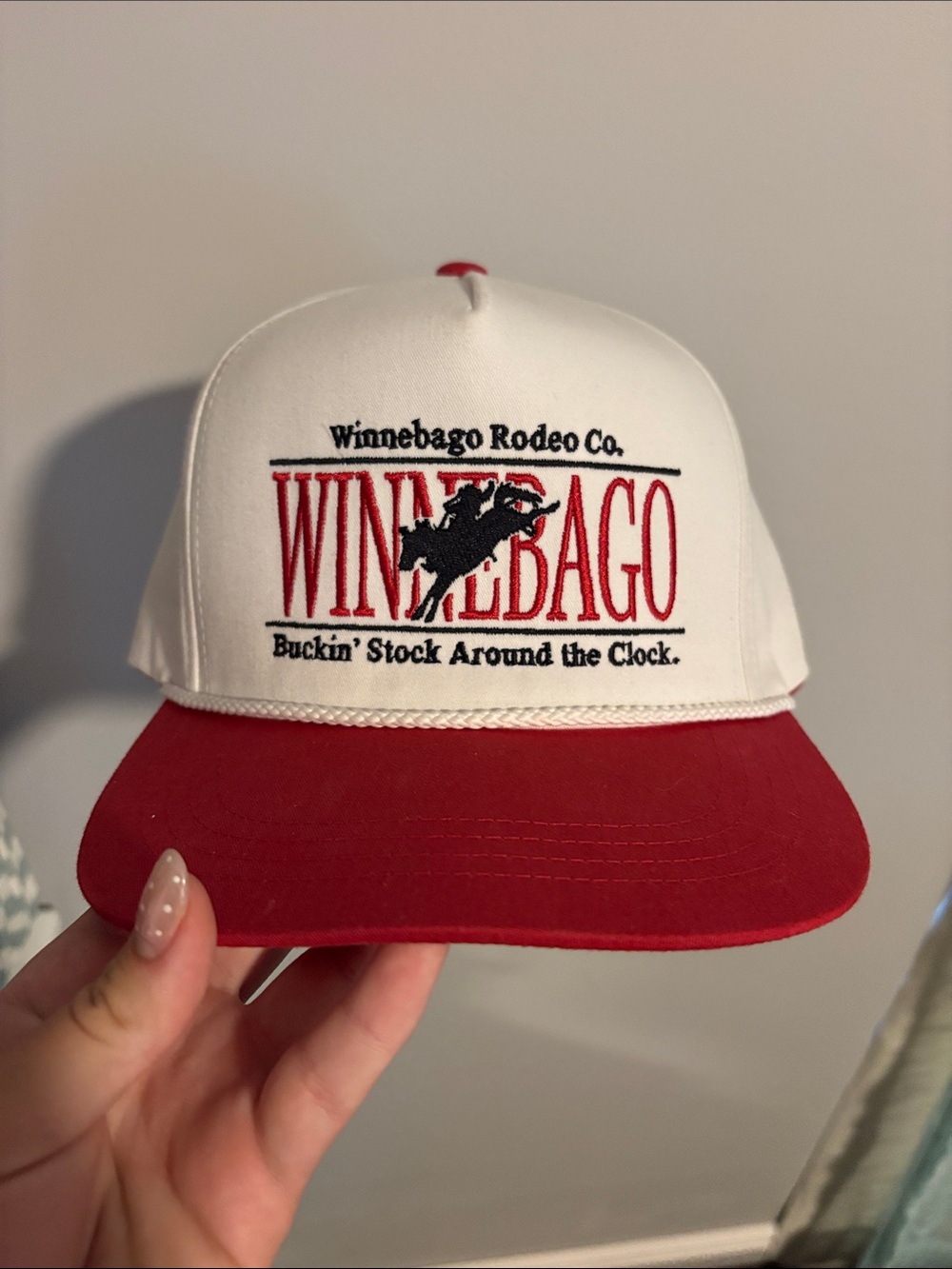 Two-Tone White and Red Trucker Hat